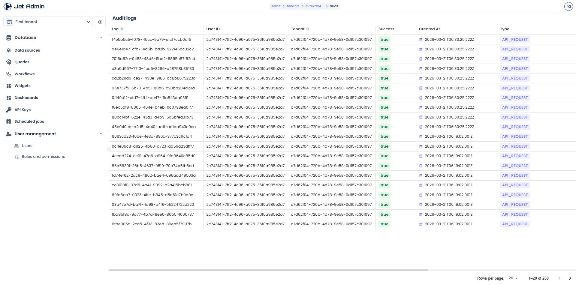 Audit Logs Demo